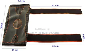 Knee Brace With 2 X Drawstrings, Black/Orange