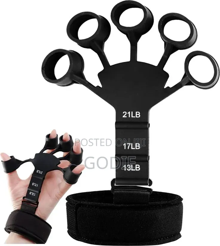 Black Silicone Finger Exerciser