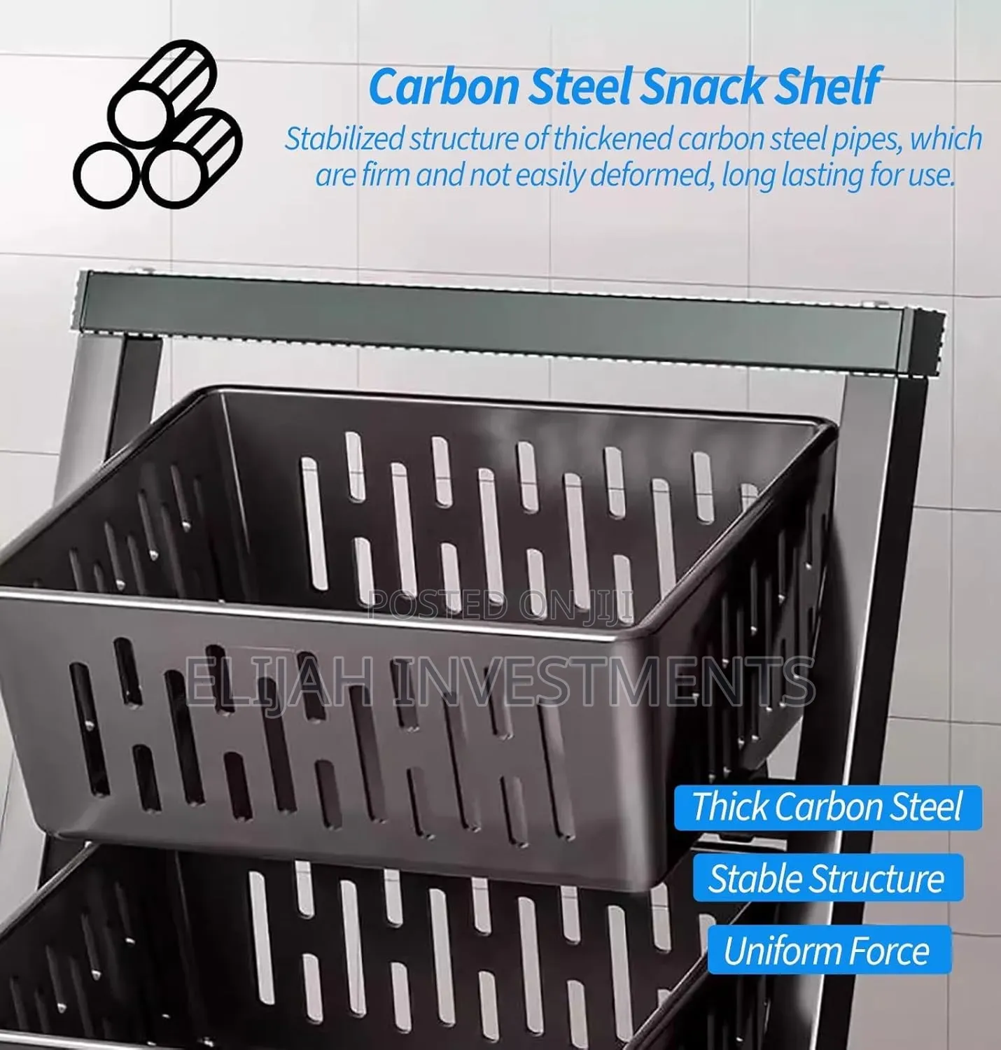 4 Layers Double Fruit Display Rack