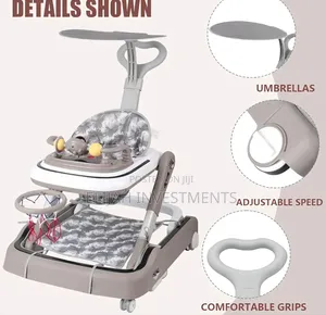 4 in 1 Baby Walker With Removable Feeding Tray