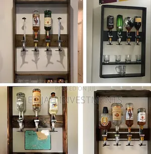 4-Bottle Wall-Mounted Liquor and Beverage Dispenser