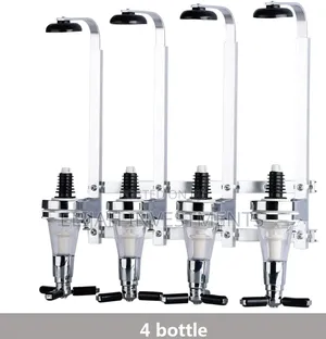 4-Bottle Wall-Mounted Liquor and Beverage Dispenser