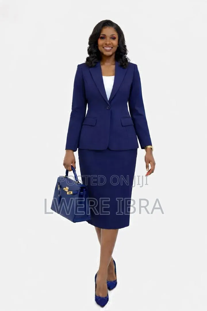 Skyblue Office Skirt Suits for Ladies