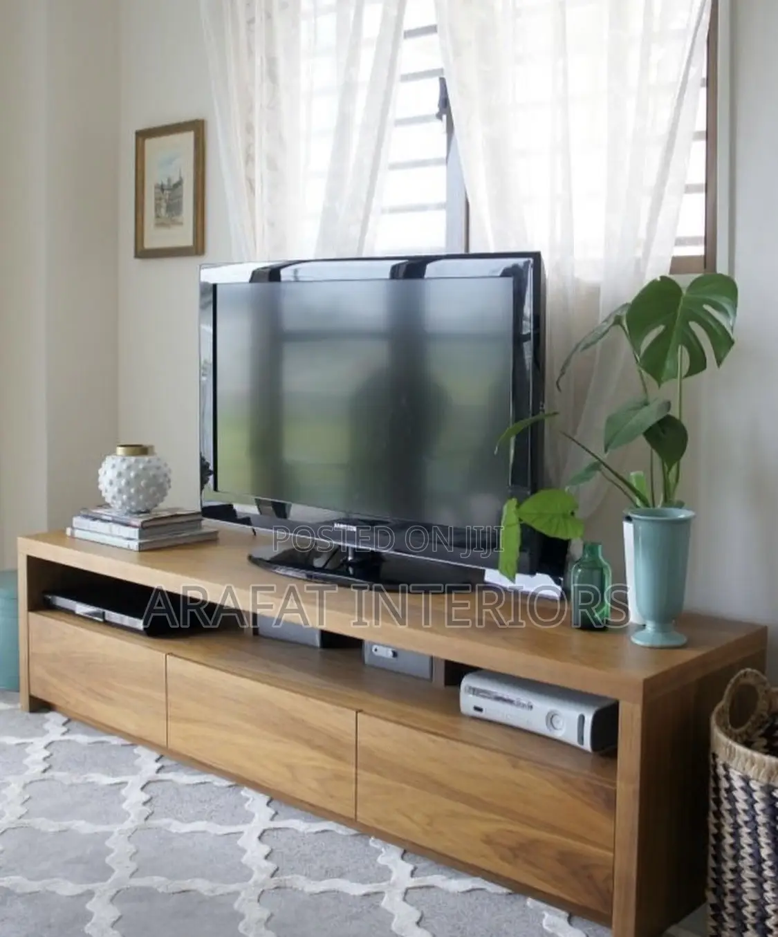 Styled Living Room With This Gorgeous Wooden Tv Console