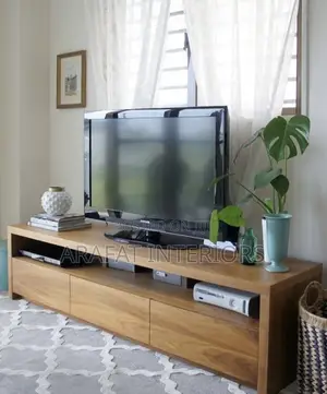 Styled Living Room With This Gorgeous Wooden Tv Console