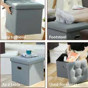 Foldable Leather Footstool