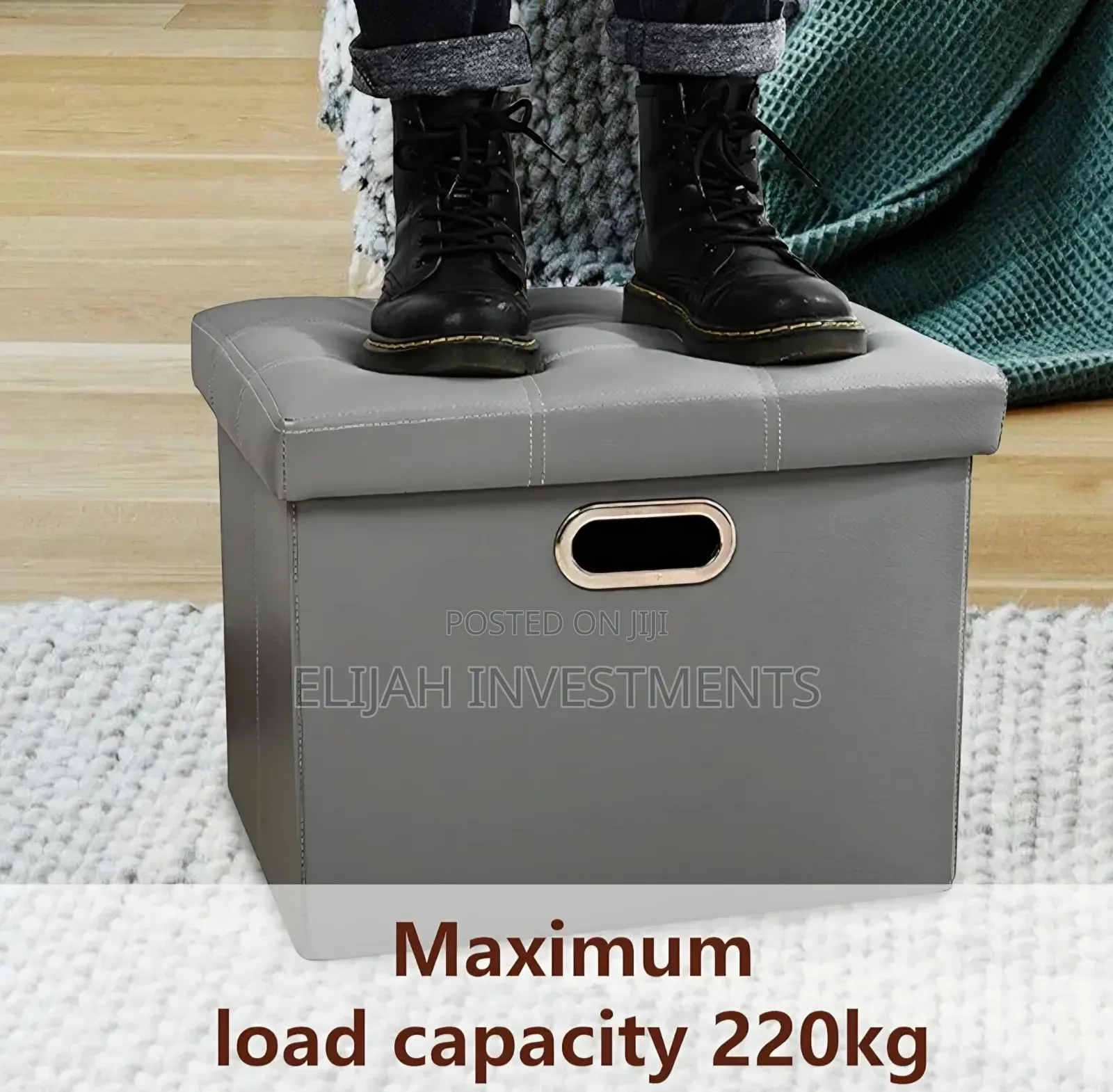 Foldable Leather Footstool
