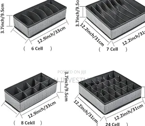 4 PCS Foldable Closet Underwear Organizers Drawers