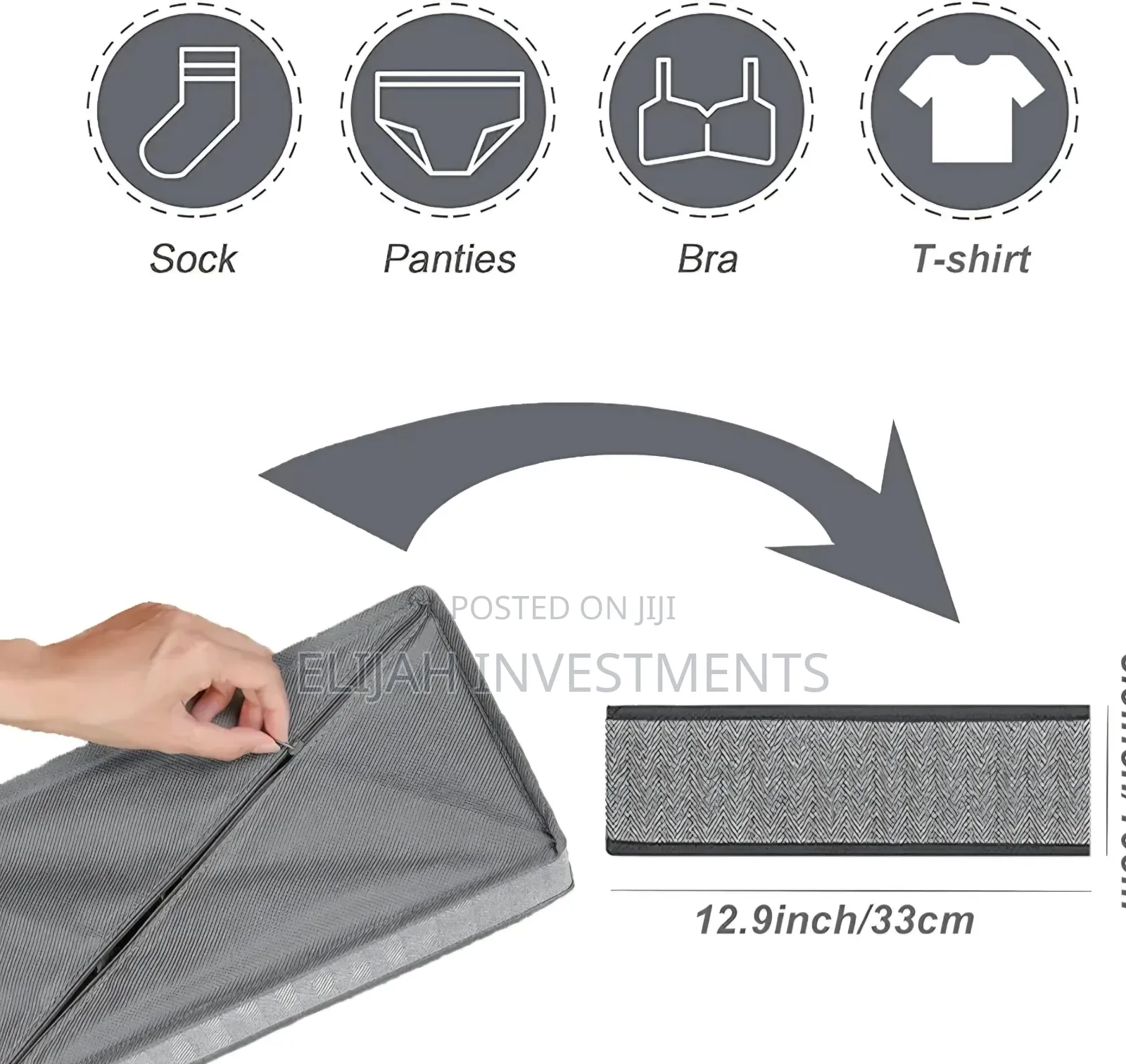 4 PCS Foldable Closet Underwear Organizers Drawers