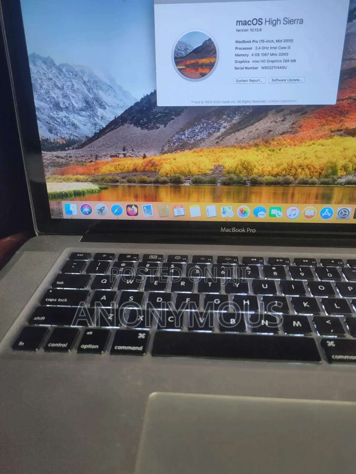 Laptop Apple MacBook Pro 2010 4GB Intel Core i5 HDD 320GB