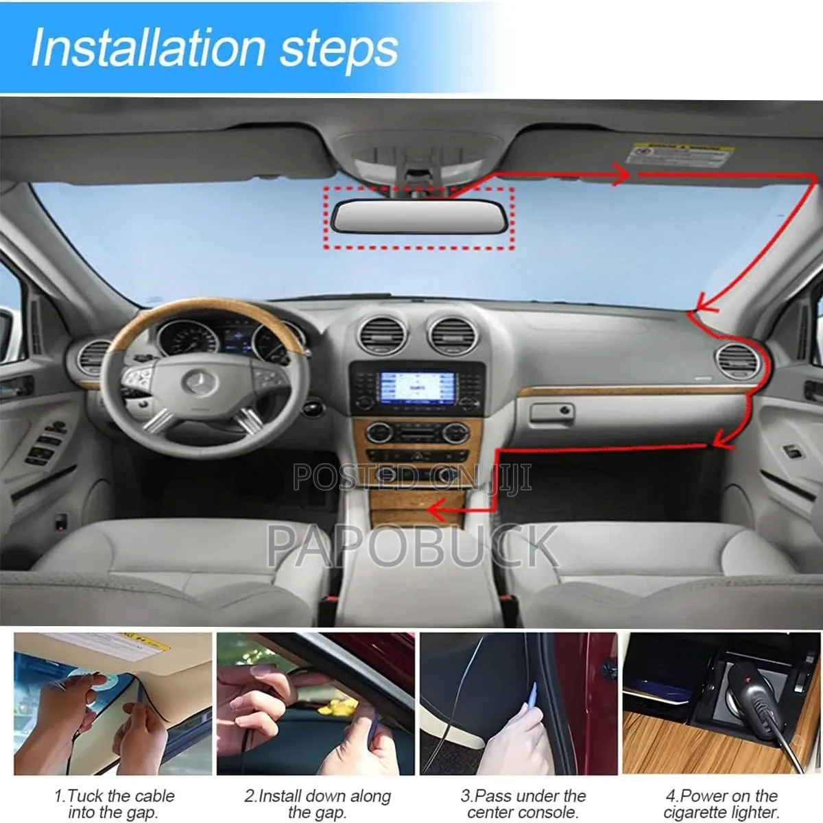 Mirror Dash Cam Backup Camera for Cars 1080p 170° Wide Angle Lens