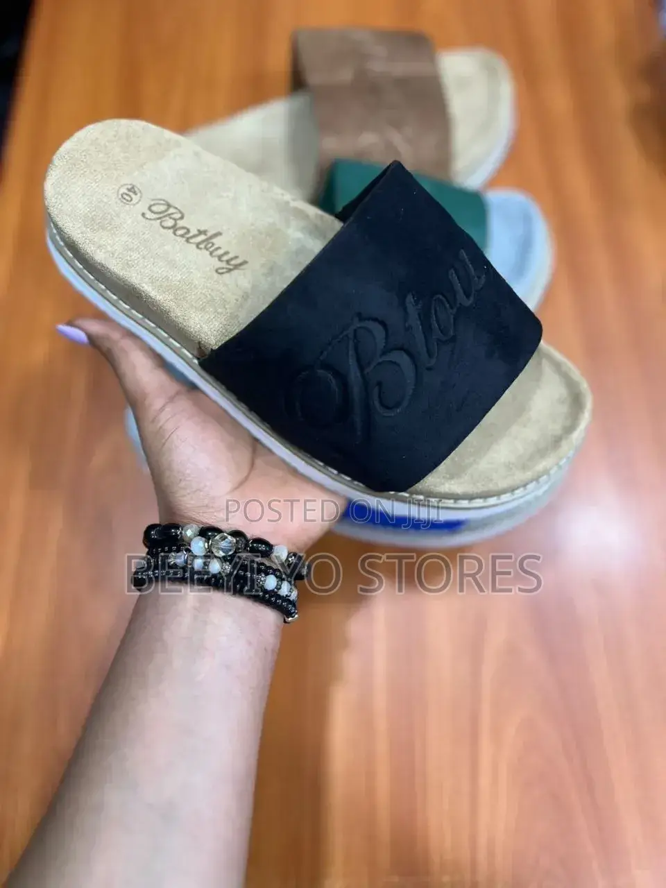 Botbuy Premium Suede-Finish Slip-on Slides