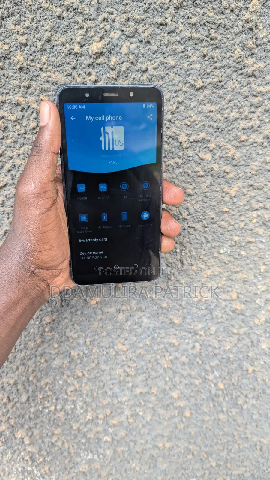 Tecno Pop 6 Go 16 GB Black