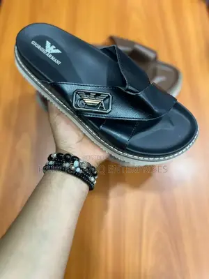 Giorgio Armani Signature Branded Men's Slides