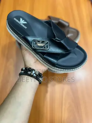 Giorgio Armani Signature Branded Men's Slides