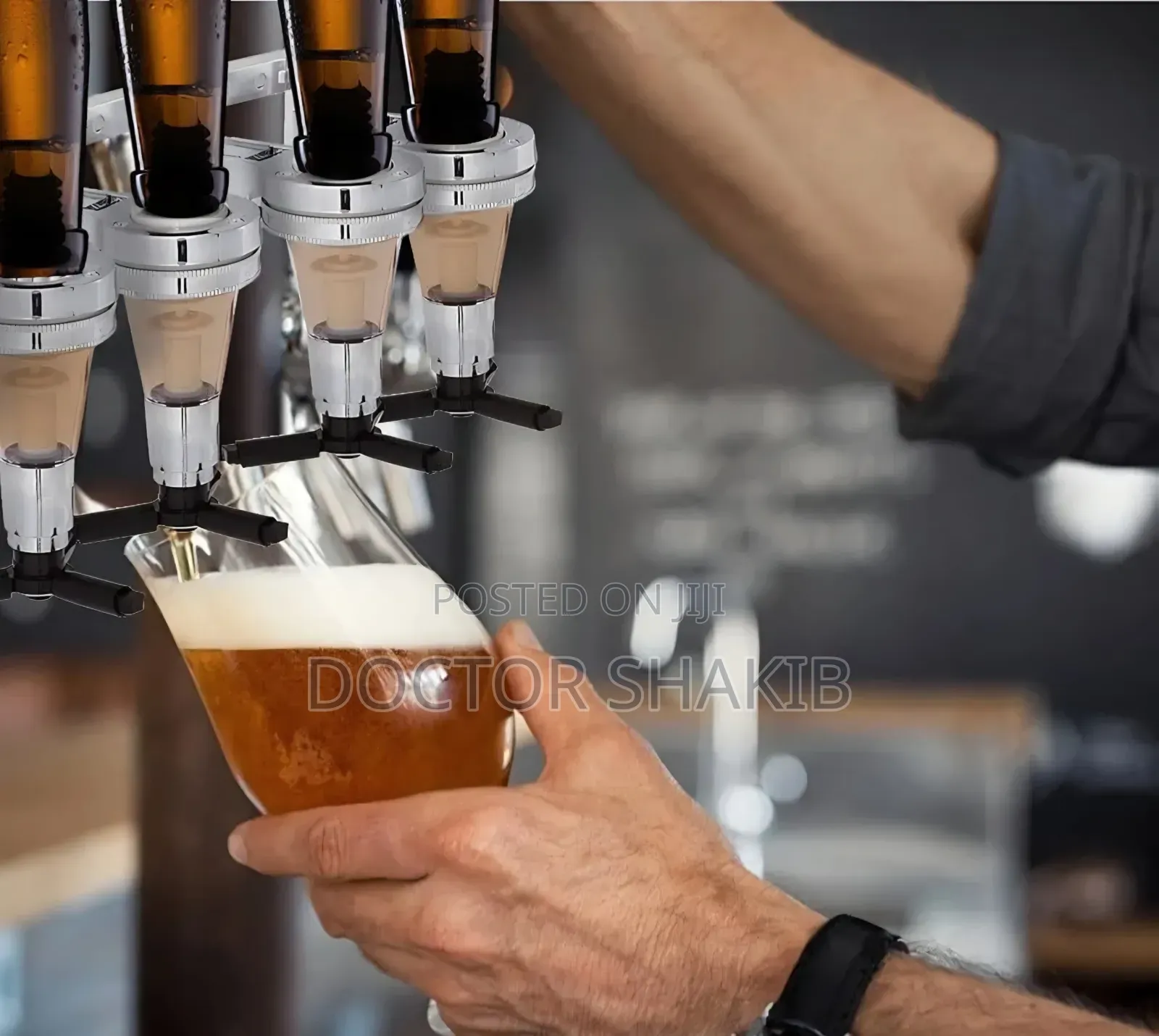 6-Bottle Wall-Mounted Liquor Dispenser