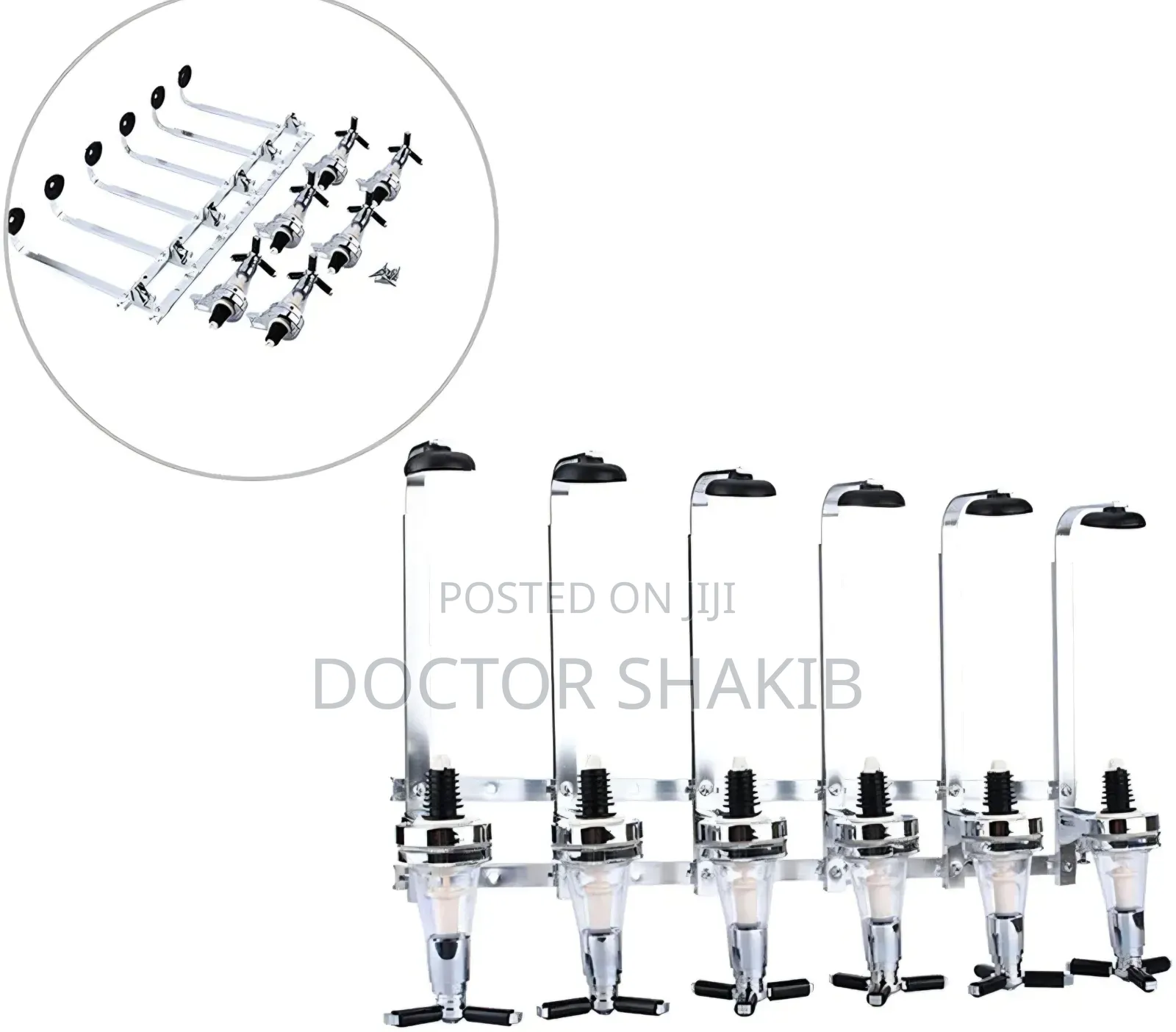 6-Bottle Wall-Mounted Liquor Dispenser