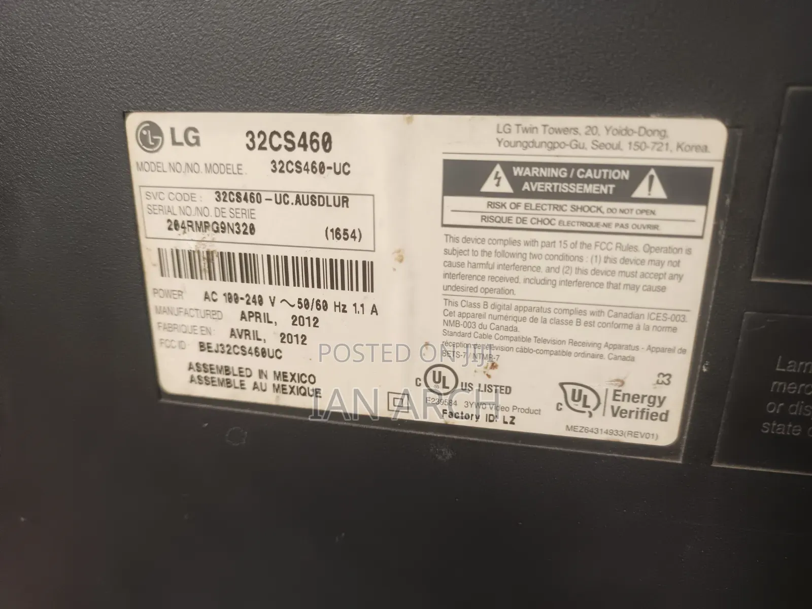 Lg 32cs460