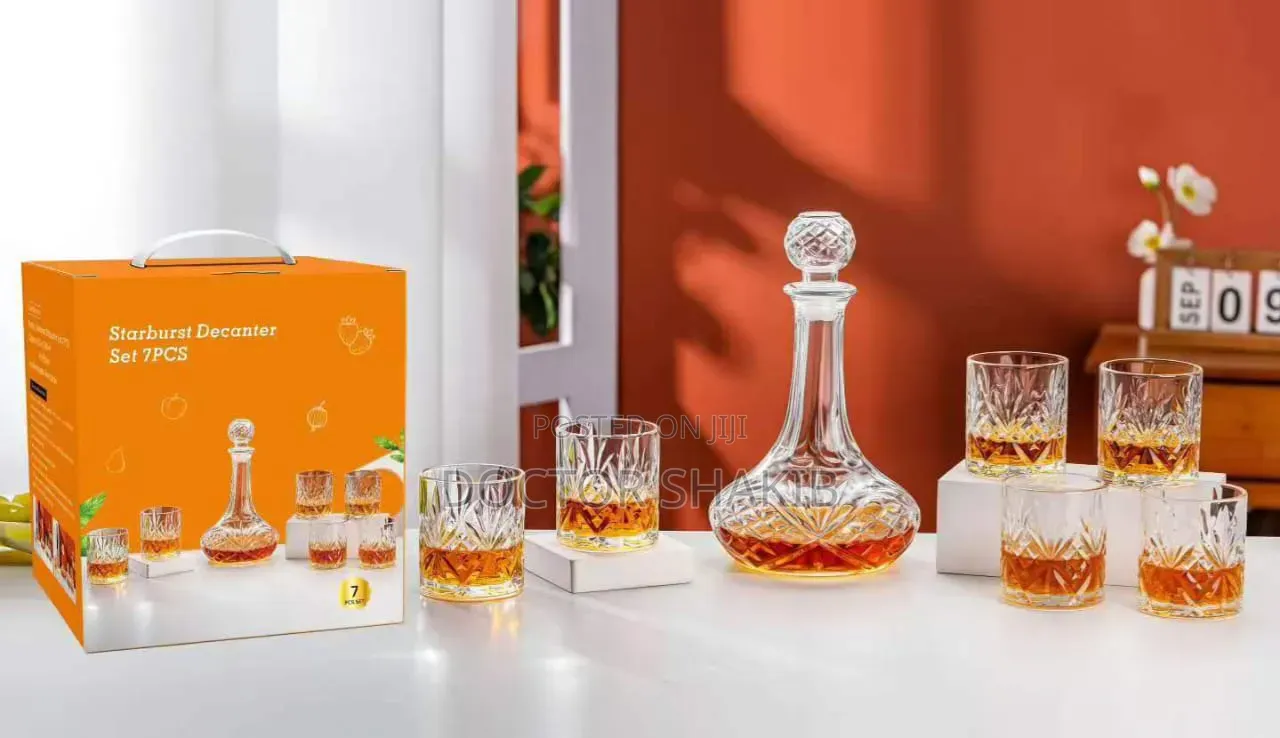 7-Piece Whiskey Decanter Set