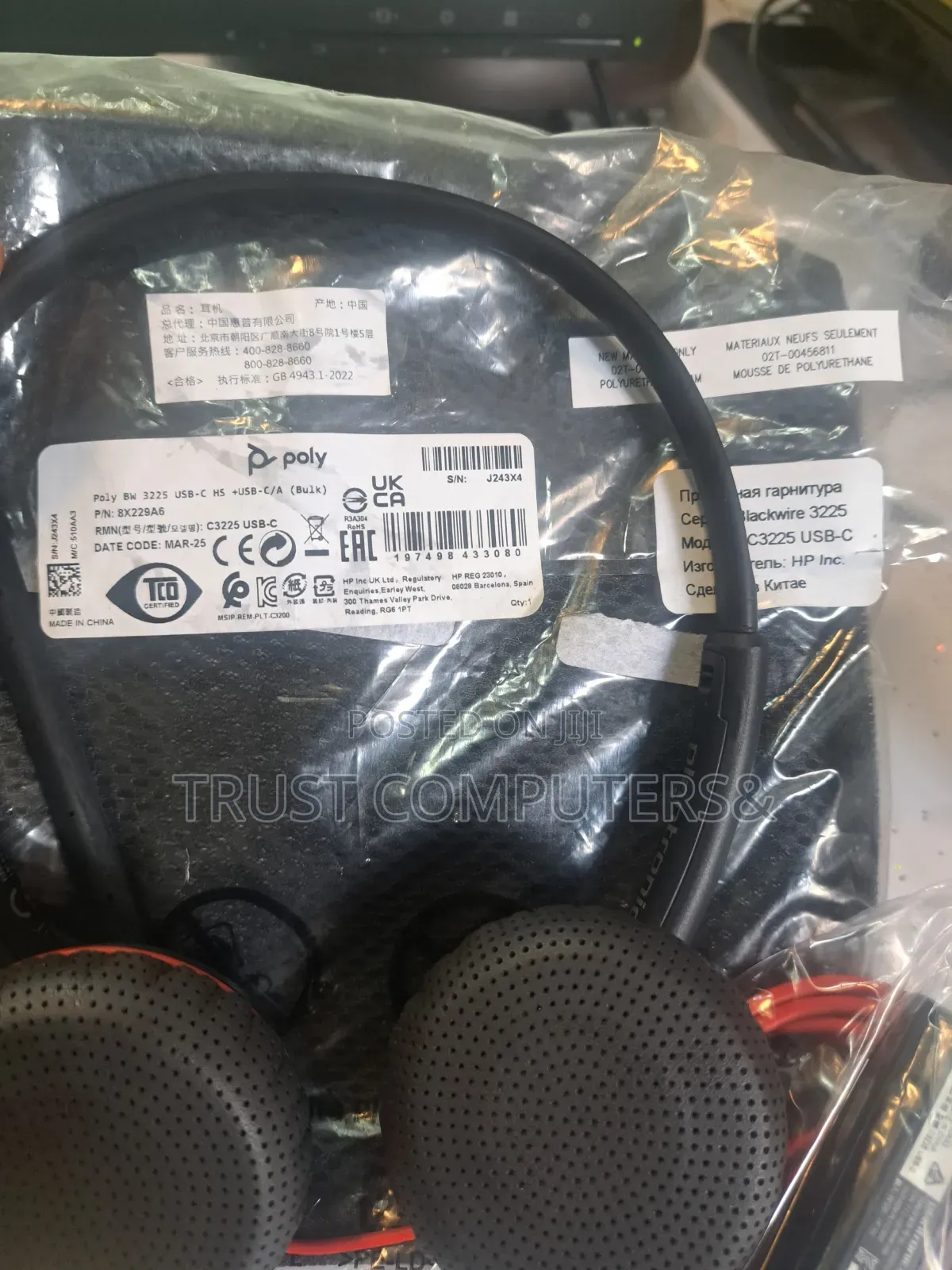 Poly 3225 Blackwire Headset Usb-C