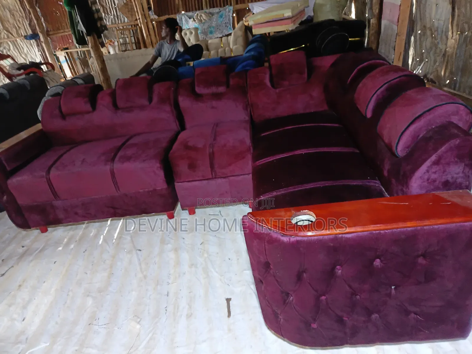 Modern, Beige, L-Shaped Sofa