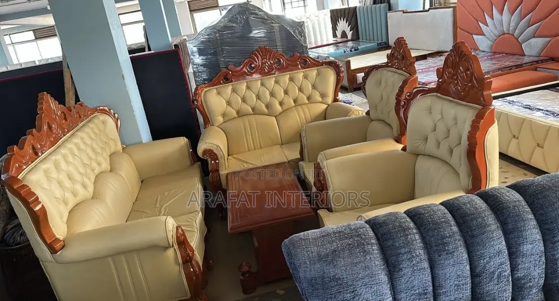 Classic Formal Carved Wood Sofa