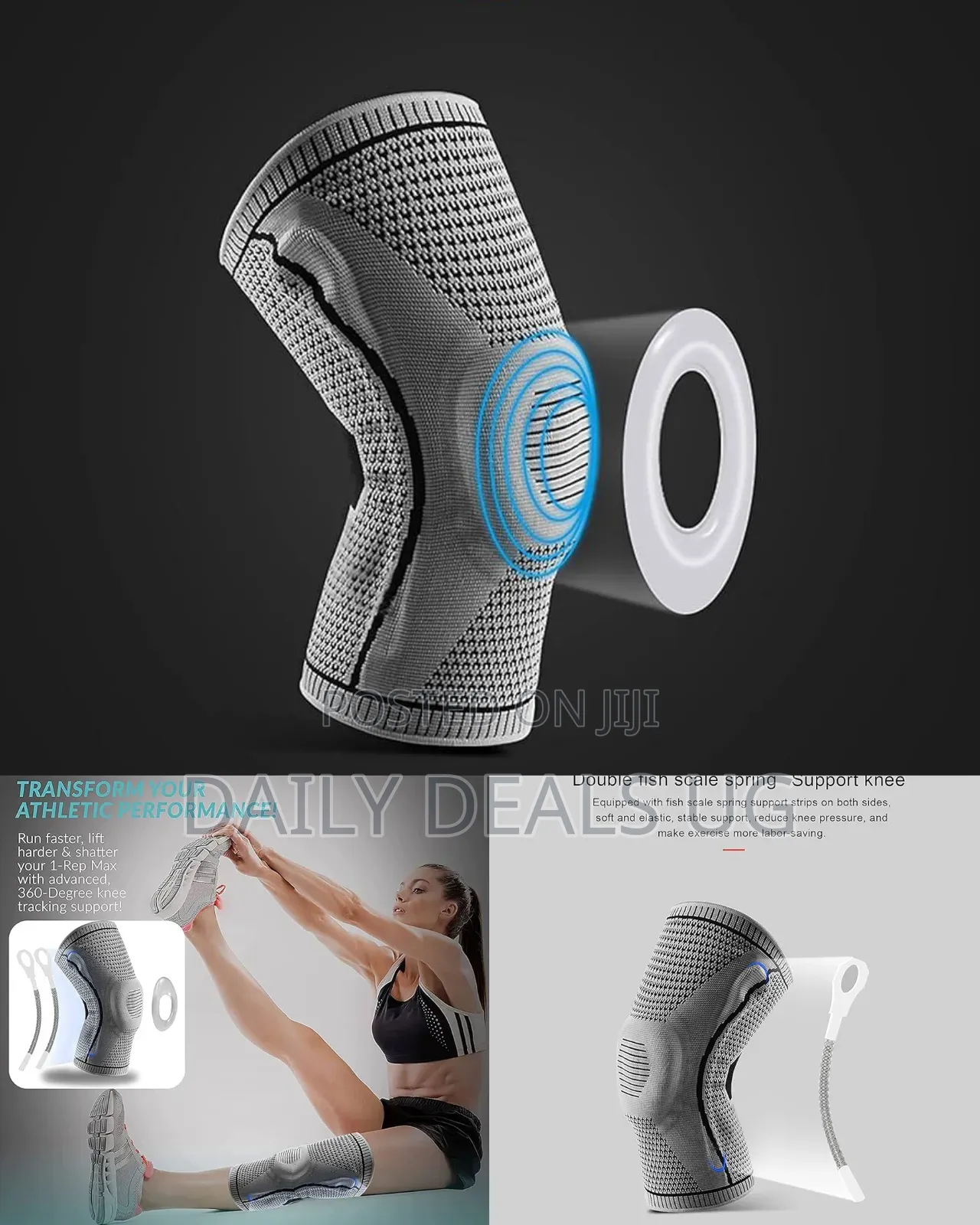 Powerful Knee Brace, Improved Knee Compression Sleeve Support