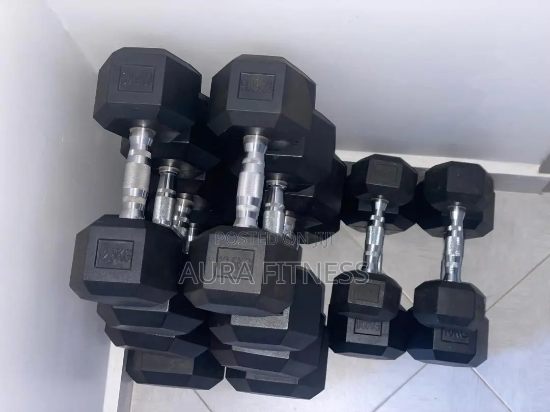 Hex Dumbbells a Pair of 5kgs, 10kgs, 12.5kgs 15kgs, 20kgs and 25kgs