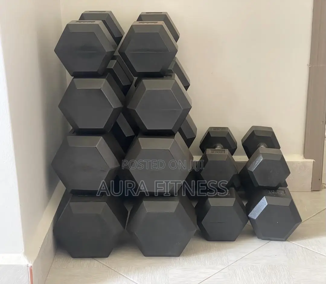 Hex Dumbbells a Pair of 5kgs, 10kgs, 12.5kgs 15kgs, 20kgs and 25kgs