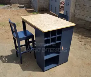 Navy Blue High-Top Pub Table