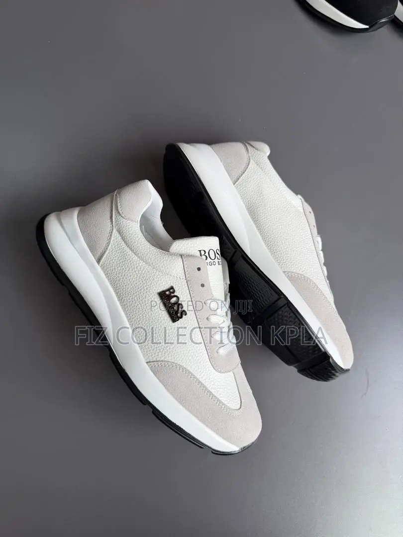 Boss Pure Leather White Luxe Trainer