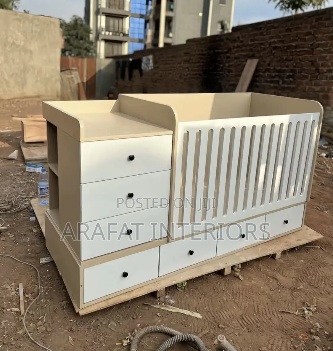 Timeless White Wooden Baby Cot