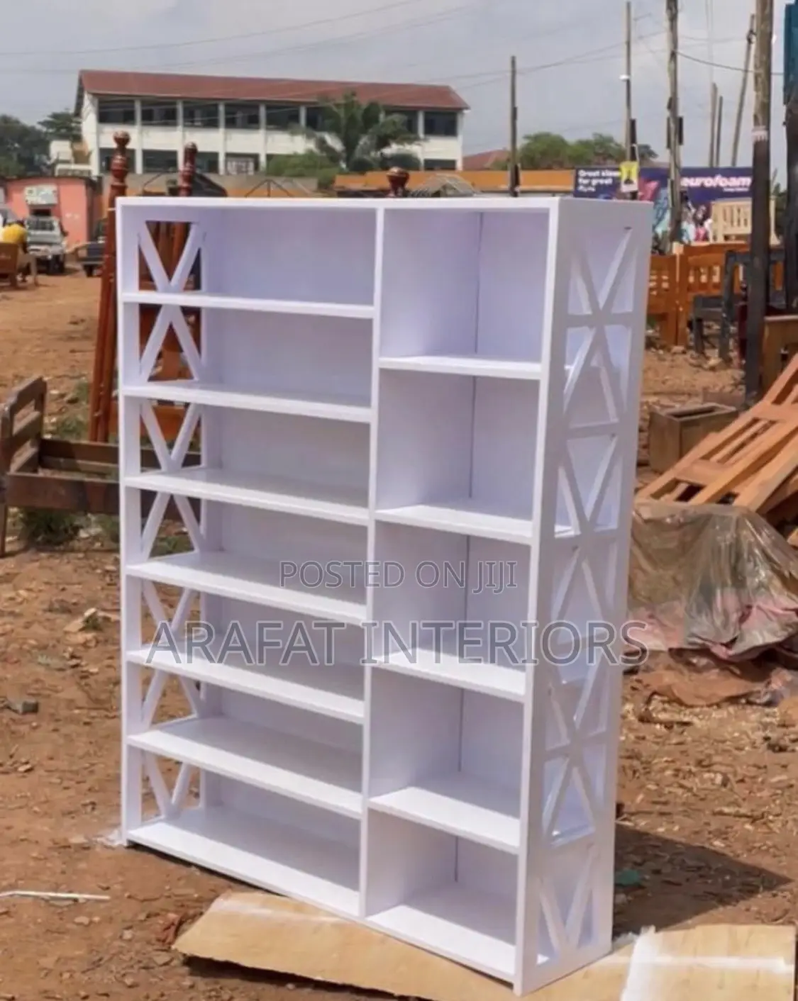 White Display Shelf Unit - Open Wardrobe