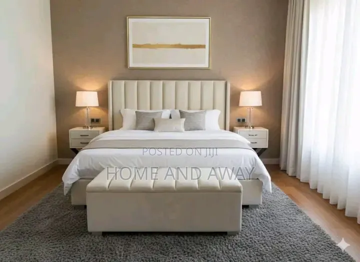 Velvet Beds With Ottoman Poufs in Any Colour From 1,800,000/- On Order