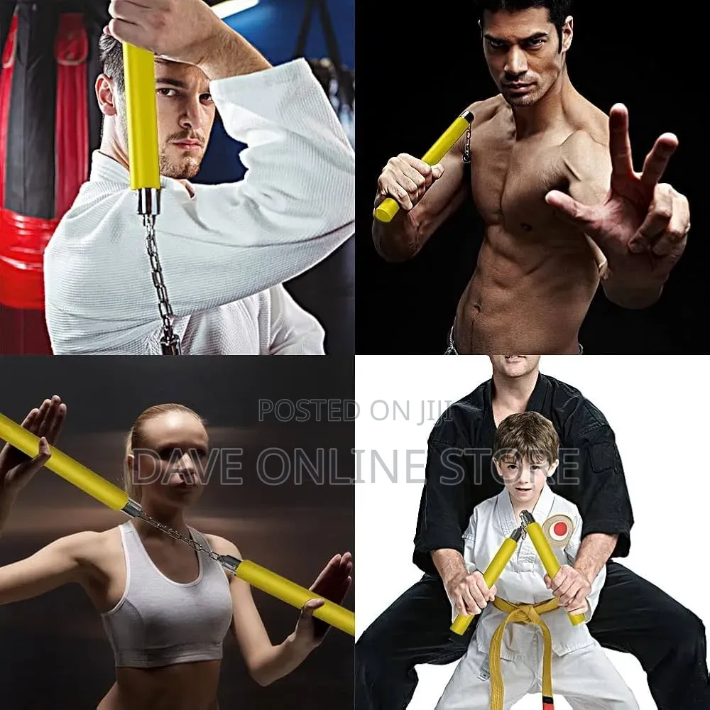 Nunchucks/Nunchakus With Steel Chain (Yellow)