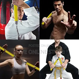 Nunchucks/Nunchakus With Steel Chain (Yellow)