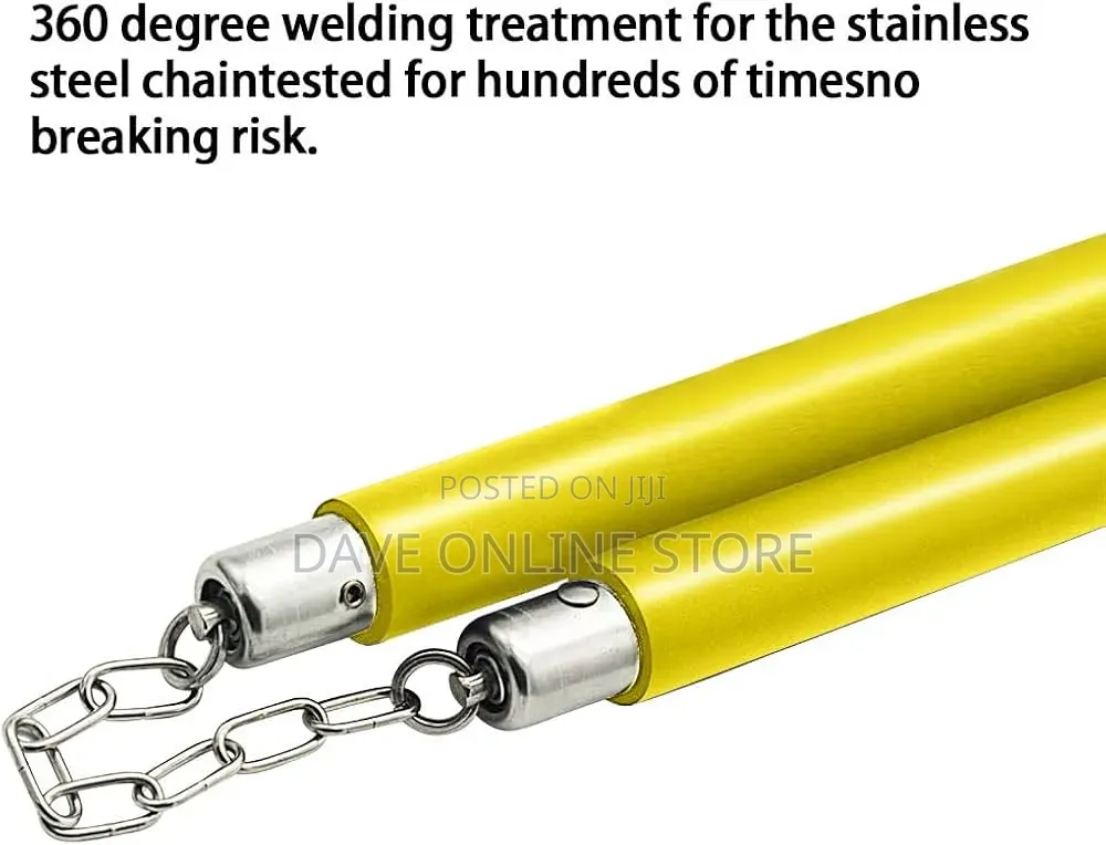 Nunchucks/Nunchakus With Steel Chain (Yellow)