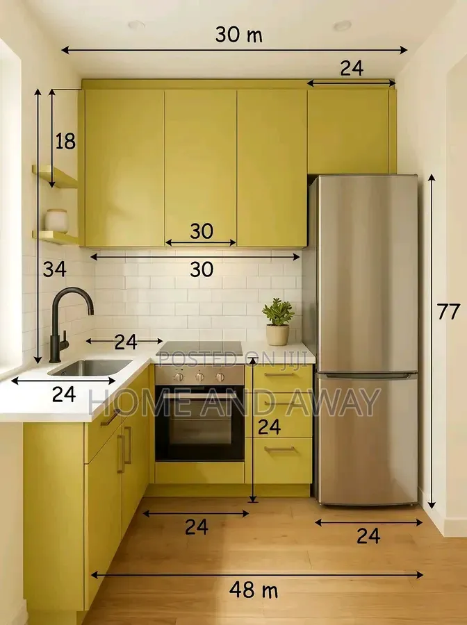 Corner Mini Kitchen Cabinets in Any Colour From 3,000,000/- Order Now