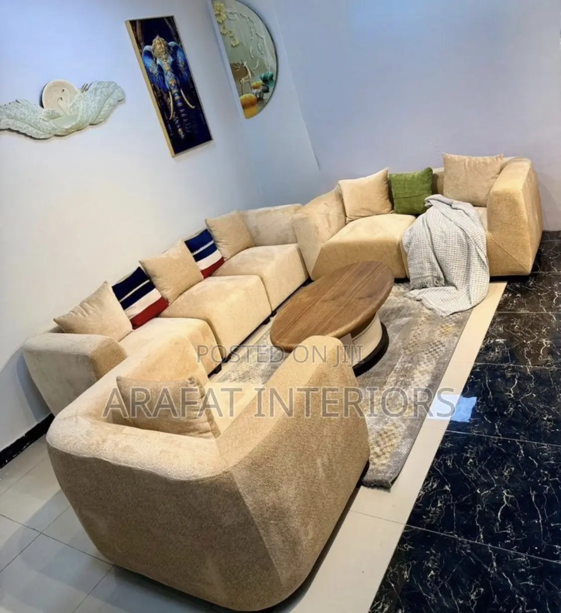 Premium Beige Modular Sectional Sofa