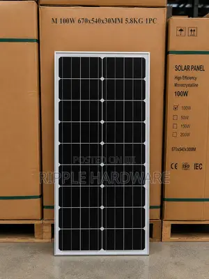 100w Black Solar Panel for Homes, Farms Businesses Kampala