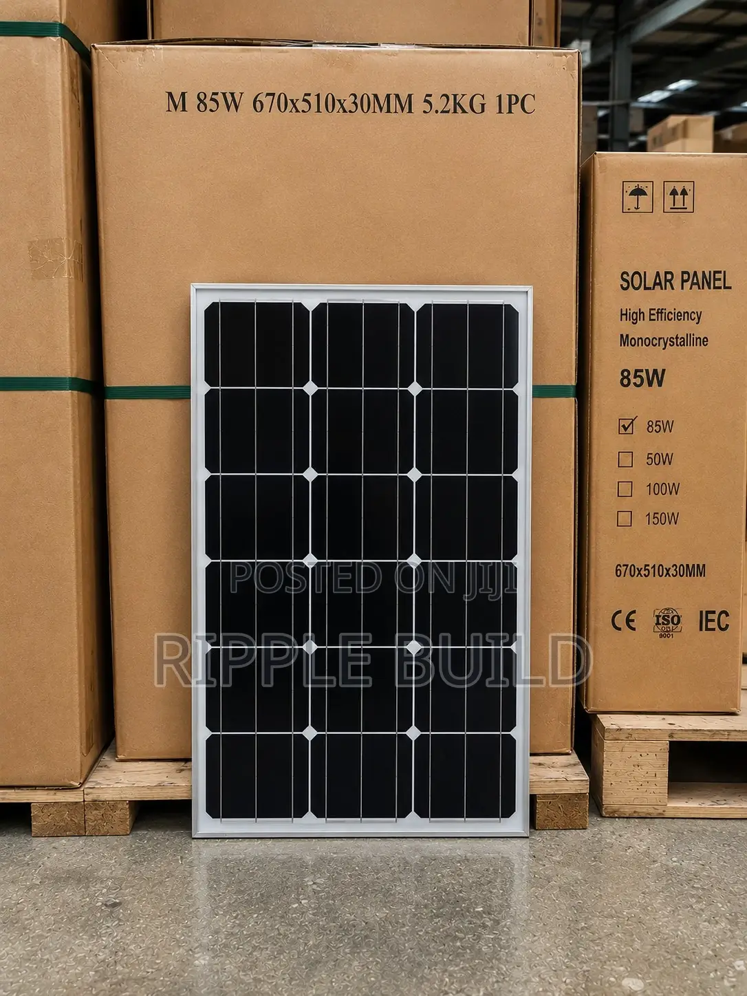 85w Monocrystalline Solar Panel for Home Lighting