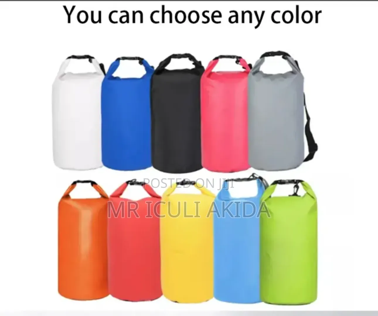 5ltr Waterproof Dry Roll Top Bags With Shoulder Strap Fr Easy Carrying