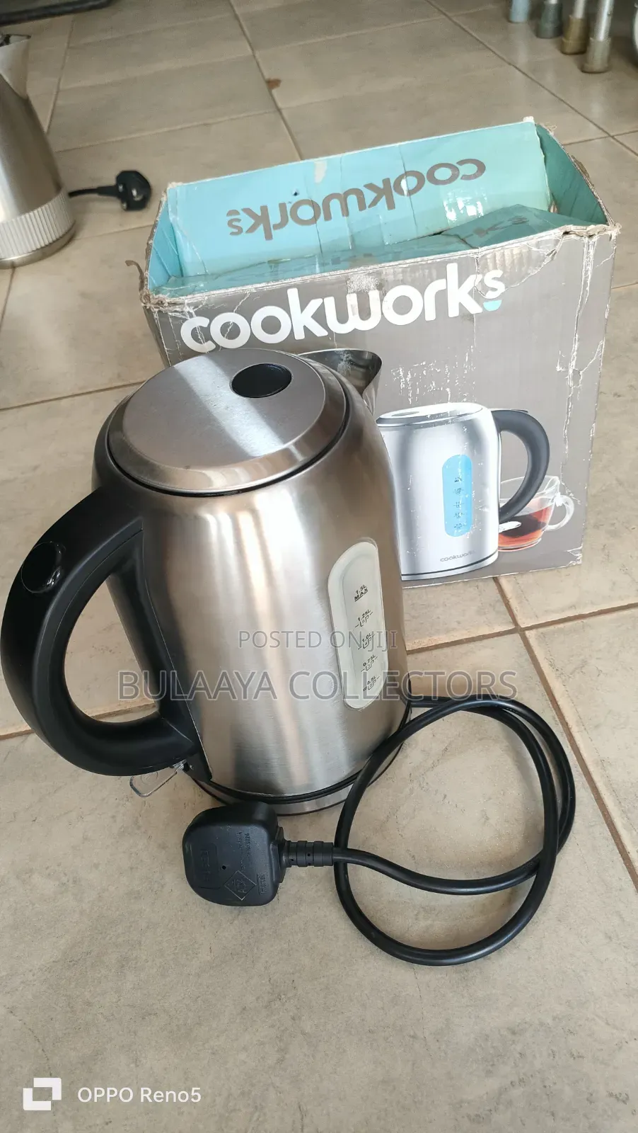 Uk Used Cookworks 1.5l Brushed Stainless Steel Illuminating Kettle.