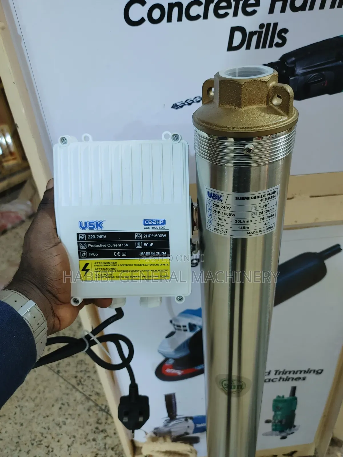 150m Submersible Electric Usk Water Pump