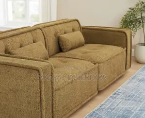 Premium Mustard Yellow Bouclé 3-Seater Sofa