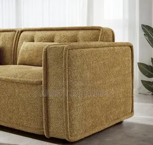 Premium Mustard Yellow Bouclé 3-Seater Sofa