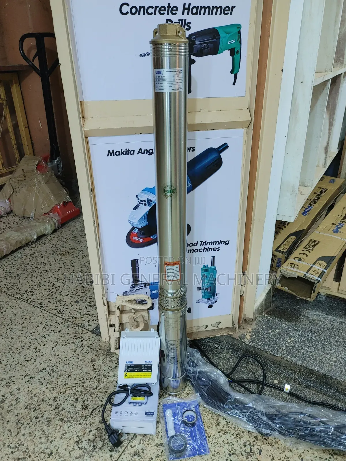 Usk 150 Metres Submersible Deep Well Electric Water Pump
