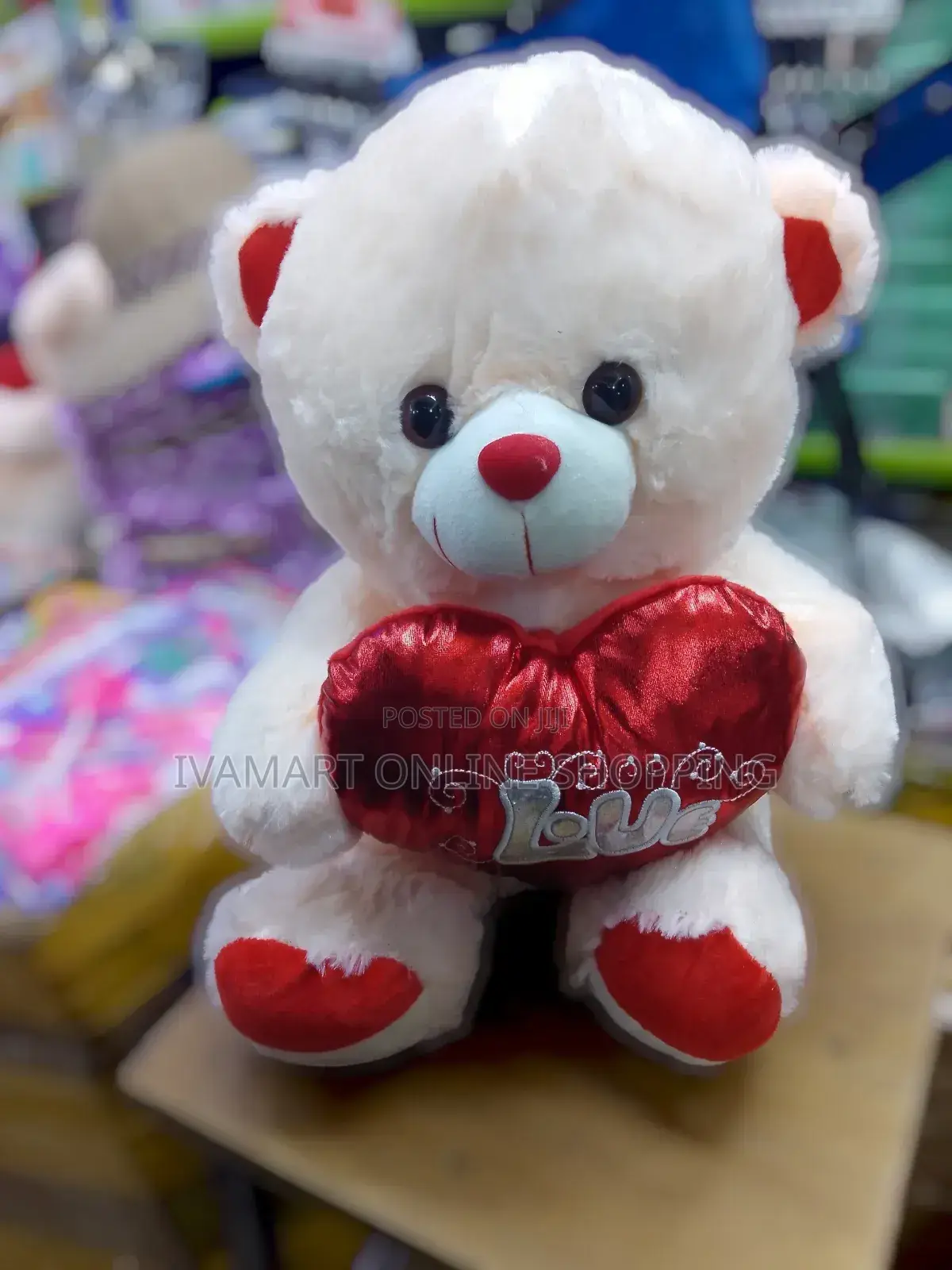 Red "I Love You" Teddy Bear - Medium Size