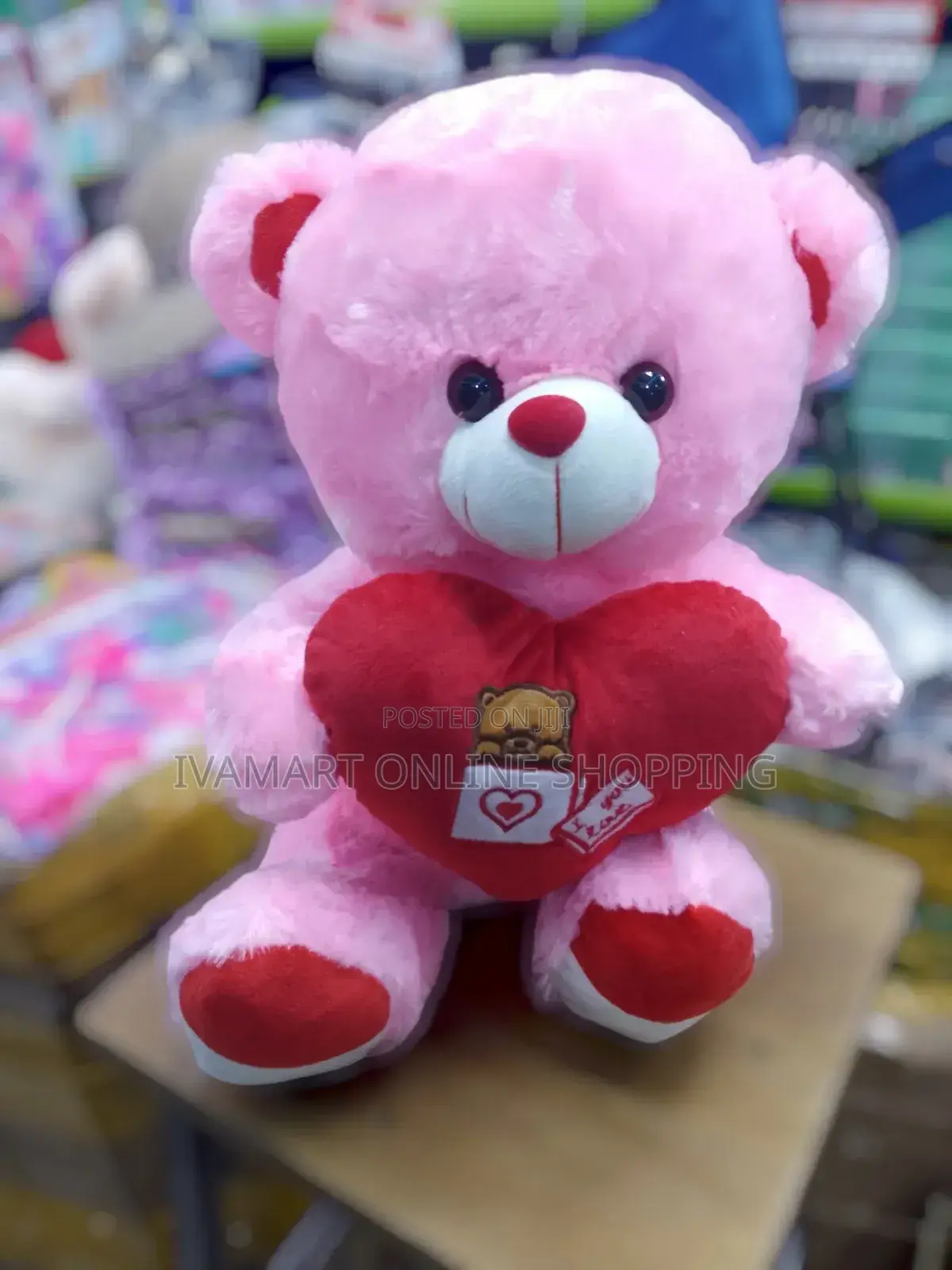 Red "I Love You" Teddy Bear - Medium Size