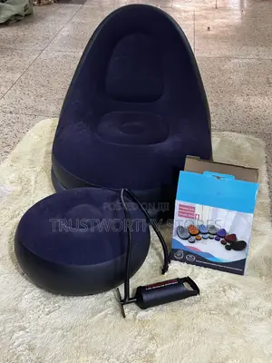 Navy Blue Inflatable Sofa With a Free Pump